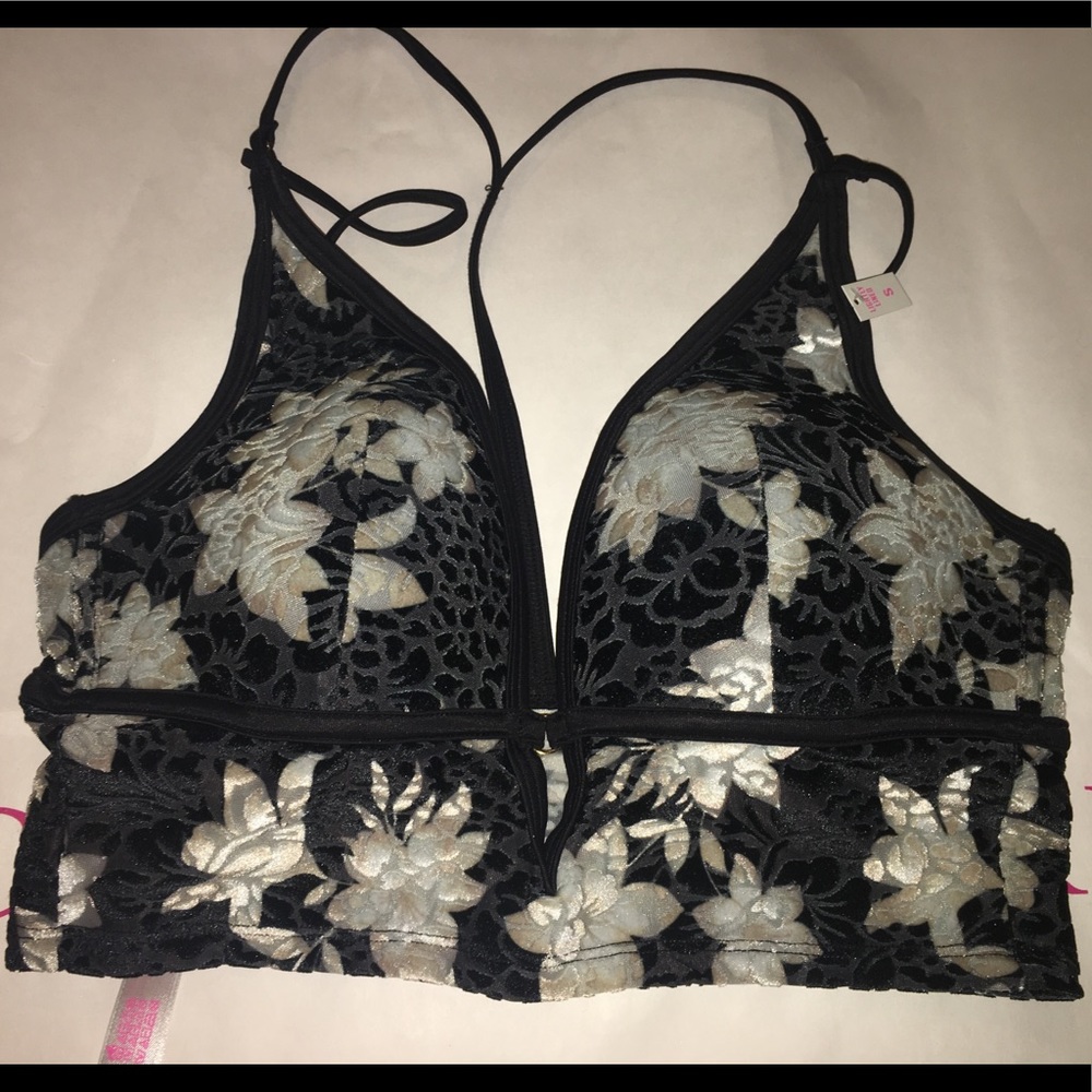 VS Pink Velvet Deep Plunge